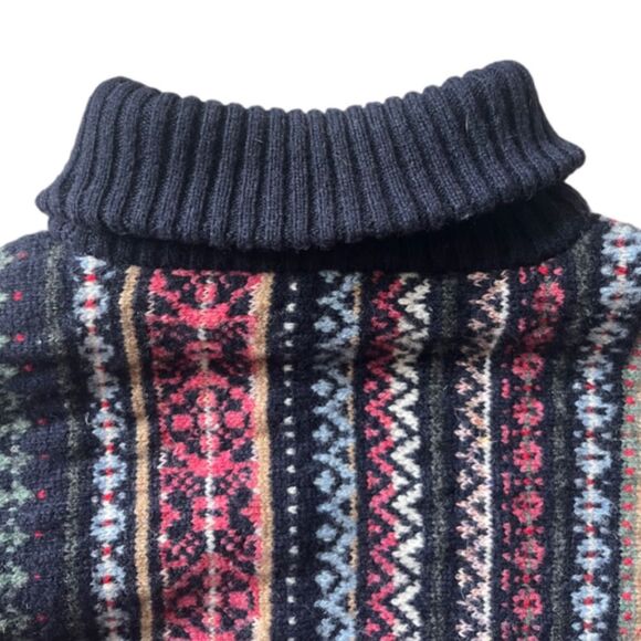 Tory Burch wool/alpaca turtleneck fair isle sweater - Picture 7 of 10